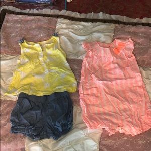 Carters girl outfits size 2 and 24 months